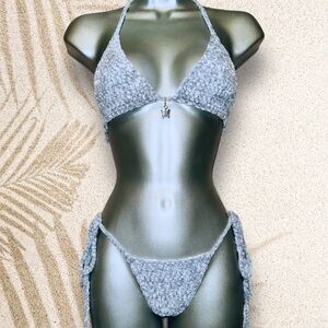 Velvet Crochet BabyBlue Bikini Set